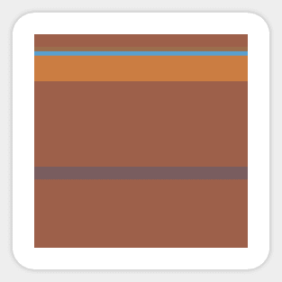 A well-made miscellany of Faded Blue, Dirt, Deep Taupe, Earth and Peru stripes. Sticker